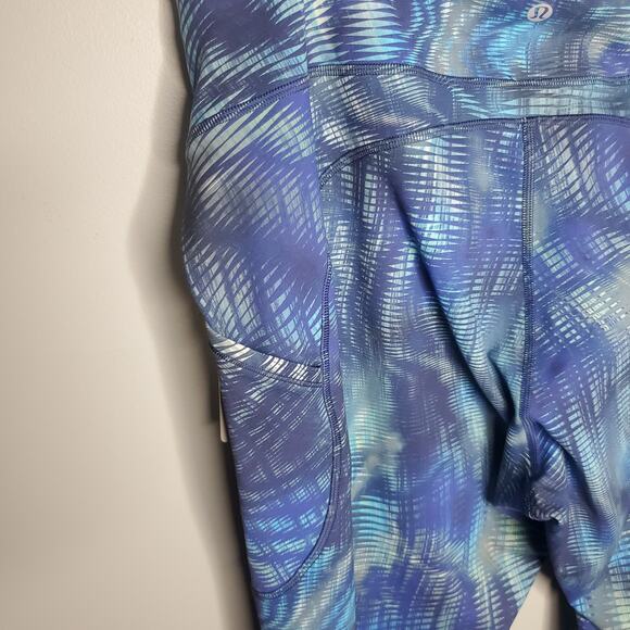 NWT lululemon Invigorate HR Tight Foil Size 20 Blue Shapeshifter Flux Blue Multi - Picture 9 of 12